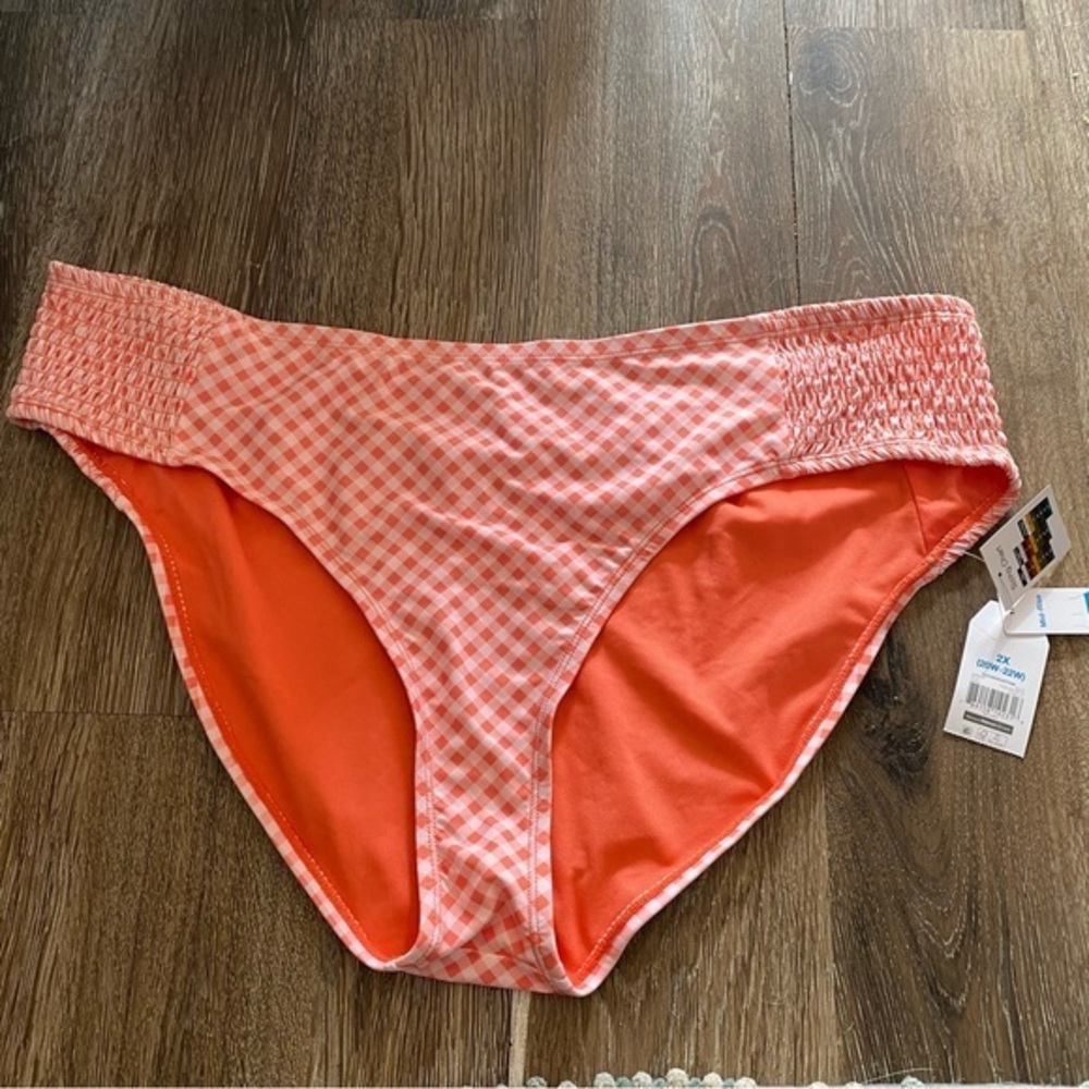 Time And Tru‎ Swimsuit Bottoms Size 2X Orange New With Tags